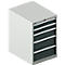 Schäfer Shop Select SSI SCHÄFER Schubladenschrank 27-36, 5 Schübe, bis 200 kg, B 564 x T 725 x H 850 mm, anthrazitgrau/lichtgrau