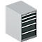 Schäfer Shop Select SSI SCHÄFER Schubladenschrank 27-36, 5 Schübe, bis 200 kg, B 564 x T 725 x H 850 mm, anthrazitgrau/weißaluminium