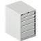 Schäfer Shop Select SSI SCHÄFER Schubladenschrank 27-36, 5 Schübe, bis 200 kg, B 564 x T 725 x H 850 mm, lichtgrau/lichtgrau