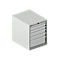Schäfer Shop Select SSI SCHÄFER Schubladenschrank 27-36, 6 Schübe, bis 200 kg, B 564 x T 725 x H 700 mm, lichtgrau/lichtgrau