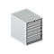 Schäfer Shop Select SSI SCHÄFER Schubladenschrank 27-36, 6 Schübe, bis 200 kg, B 564 x T 725 x H 700 mm, weißaluminium/weißaluminium