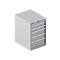 Schäfer Shop Select SSI SCHÄFER Schubladenschrank 27-36, 6 Schübe, bis 200 kg, B 564 x T 725 x H 850 mm, weißaluminium/weißaluminium