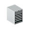 Schäfer Shop Select SSI SCHÄFER Schubladenschrank 27-36, 7 Schübe, bis 200 kg, B 564 x T 725 x H 800 mm, anthrazitgrau/weißaluminium