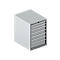 Schäfer Shop Select SSI SCHÄFER Schubladenschrank 27-36, 7 Schübe, bis 200 kg, B 564 x T 725 x H 800 mm, weißaluminium/weißaluminium