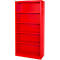 Schäfer Shop Select Stahlregal MS iCOLOUR, 5 Ordnerhöhen, B 950 x T 400 x H 1935 mm, rot RAL 3020