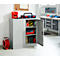 Schäfer Shop Select Stahlschrank, 2 OH, 2 höhenverstellbare Einlegeböden, Drehzylinderschloss, B 916 x T 422 x H 1000 mm, lichtgrau RAL 7035/lichtgrau RAL 7035