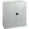 Schäfer Shop Select stalen kast, 2 OH, 2 in hoogte verstelbare legborden, draaicilinderslot, B 916 x D 422 x H 1000 mm, lichtgrijs RAL 7035/lichtgrijs RAL 7035