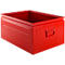 Schäfer Shop Select stapelbak, 83 l, 250 kg, L 658 x B 459 x H 300 mm, staal, RAL 3000 (vuurrood)