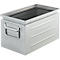 Schäfer Shop Select stapelbak, inhoud 13,4 l, 80 kg, inklapbare handgrepen, L 379 x B 207 x H 200 mm, plaatstaal, elektrolytisch verzinkt