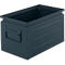 Schäfer Shop Select stapelbak, inhoud 13,4 l, 80 kg, inklapbare handgrepen, L 379 x B 207 x H 200 mm, plaatstaal, grijs/blauw RAL 5008
