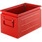 Schäfer Shop Select stapelbak, inhoud 13,4 l, 80 kg, inklapbare handgrepen, L 379 x B 207 x H 200 mm, plaatstaal, rood RAL 3000