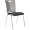 Schäfer Shop Select stapelstoel grijs, stapelbaar tot 10 stuks, bestand tegen desinfecterende middelen, met stoffen bekleding, B 430 x D 410 x H 450 mm, hout &amp; staal