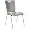 Schäfer Shop Select stapelstoel grijs, stapelbaar tot 10 stuks, bestand tegen desinfecterende middelen, zonder stoffen bekleding, B 430 x D 410 x H 450 mm, hout &amp; staal