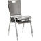 Schäfer Shop Select stapelstoel grijs, stapelbaar tot 10 stuks, bestand tegen desinfecterende middelen, zonder stoffen bekleding, B 430 x D 410 x H 450 mm, hout &amp; staal