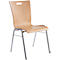Schäfer Shop Select Stapelstuhl Natur, stapelbar bis 10 Stück, desinfektionsmittelbeständig, ohne Stoffpolster, B 430 x T 410 x H 450 mm, Holz & Stahl