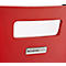 Schäfer Shop Select Stapelstuhl Rot, stapelbar bis 10 Stück, desinfektionsmittelbeständig, mit Stoffpolster, B 430 x T 410 x H 450 mm, Holz & Stahl