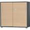 Schäfer Shop Select Start Off armario de puertas correderas, 2 OH, con cerradura, An 800 x P 420 x Al 788 mm, madera, grafito/arce