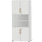 Schäfer Shop Select Start Off Combinatiekast hout, 6 OH, afsluitbaar, B 800 x D 420 x H 2240 mm, hout, lichtgrijs
