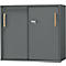 Schäfer Shop Select Start Off Schuifdeurkast hout, 2 OH, afsluitbaar, B 800 x D 420 x H 726 mm, hout, grafiet 