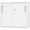Schäfer Shop Select Start Off Schuifdeurkast hout, 2 OH, afsluitbaar, B 800 x D 420 x H 726 mm, hout, wit 