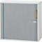 Schäfer Shop Select Start Off Wood dwarse rolluikkast, 2 OH, afsluitbaar, hout, B 800 x D 420 x H 788 mm, lichtgrijs