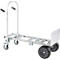 Schäfer Shop Select steekwagen, 2-in-1, draagvermogen 250 kg, inklapbaar, bok- en zwenkwielen, aluminium/kunststof, zwart-zilver