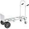 Schäfer Shop Select steekwagen, 2-in-1, draagvermogen 250 kg, inklapbaar, bok- en zwenkwielen, aluminium/kunststof, zwart-zilver