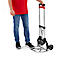 Schäfer Shop Select steekwagen, draagvermogen 60 kg, inklapbaar, elastische spanband, 2 bokwielen, aluminium/kunststof, rood-zwart-zilver