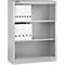 Schäfer Shop Select stellingkast MS, 3 OH, B 800 x D 400 x H 1215 mm, plaatstaal, verkeerswit
