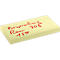 Yellow sticky note with red writing: Meeting room 703, 3 p.m.