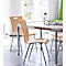 Schäfer Shop Select stoel Naturel, B 430 x D 410 x H 450 mm, stapelbaar tot 10 stuks, bestand tegen ontsmettingsmiddelen, hout & staal, (zonder stoffen bekleding)