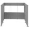 Schäfer Shop Select Système de cloisons d'insonorisation, en forme de U, 15 éléments, avec fenêtres, dimensions totales L 3000 x l 2000 x H 2500 mm, gris poussière RAL 7037