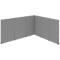 Schäfer Shop Select Système de cloisons d'insonorisation, forme angulaire, 2 cloisons acoustiques à 1 face, dimensions totales L 3630 x P 3130 x H 2000 mm, gris poussière RAL 7037