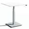 Schäfer Shop Select Table d'appoint mono-colonne Start Off, réglable en hauteur électriquement, L 800 x P 800 mm, blanc 