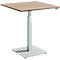 Schäfer Shop Select Table d'appoint mono-colonne Start Off, réglable en hauteur électriquement, L 800 x P 800 mm, décor chêne