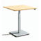 Schäfer Shop Select Table d'appoint mono-colonne Start Off, réglable en hauteur électriquement, L 800 x P 800 mm, érable 