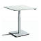 Schäfer Shop Select Table d'appoint mono-colonne Start Off, réglable en hauteur électriquement, L 800 x P 800 mm, gris clair 