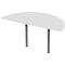 Schäfer Shop Select Table d'extension ERGOSTYLE, 1/2 cercle, gris clair/anthracite
