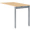 Schäfer Shop Select Table d'extension LOGIN, 4 pieds, L 1000 x P 600 x H 740 mm, érable/alu blanc