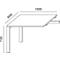 Schäfer Shop Select Table d'extension LOGIN, 4 pieds, L 1000 x P 600 x H 740 mm, gris clair/alu blanc