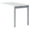 Schäfer Shop Select Table d'extension LOGIN, 4 pieds, L 1000 x P 600 x H 740 mm, gris clair/alu blanc