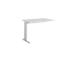 Schäfer Shop Select Table d'extension Moxxo IQ, rectangulaire, pieds en C, l. 1000 x P 600 x H 735 mm, gris clair