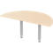 Schäfer Shop Select Table d'extension PLANOVA ERGOSTYLE, 1/2 cercle, décor érable/alu blanc