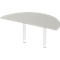 Schäfer Shop Select Table d'extension PLANOVA ERGOSTYLE, 1/2 cercle, gris clair/blanc