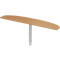 Schäfer Shop Select Table d'extension PLANOVA ERGOSTYLE, ellipse, l. 1800 x P 400 mm, coloris hêtre/alu blanc 