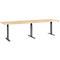 Schäfer Shop Select Table de conférence ERGO-T 2.0 Big, jusqu'à 8 personnes, réglable en hauteur électriquement, tonneau, pied en T, L 2800 mm, érable/anthracite 