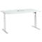 Schäfer Shop Select Table de réunion ERGO-T, pieds en T, forme bateau, Netbox, 1 niveau de rég. élect. de la hauteur, l. 2000 x H 718-1188 mm, gris clair 