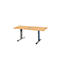Schäfer Shop Select Table de réunion Planova, rectangle avec Netbox, 1600 x 800 mm, coloris hêtre, bandeaux bleu gentiane