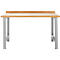 Schäfer Shop Select Table de travail, unité de base, L 1500 x P 665 x H 840 mm, aluminium argent