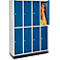 Schäfer Shop Select Taquilla, 4x2 compartimentos, con zócalo, cierre de pasador giratorio, puerta azul genciana